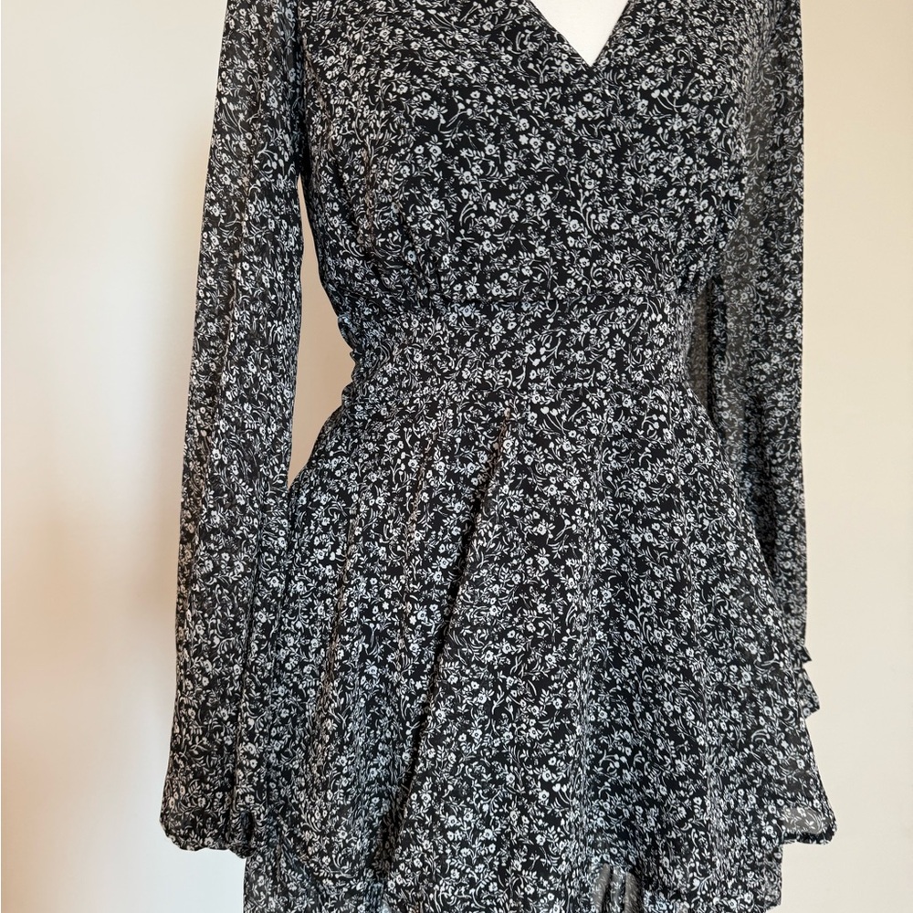 Fit and Flare V-Neck Dress